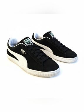 Puma Suede Classic Black And White Low Top Boys 4Y